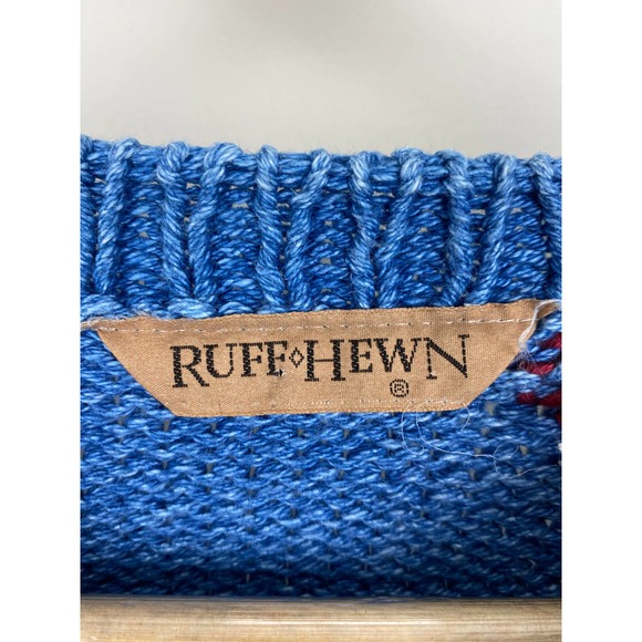 Ruff Hewn Vintage Knit Sweater Crewneck Tribal Blanket Pattern - L - Picture 11 of 15